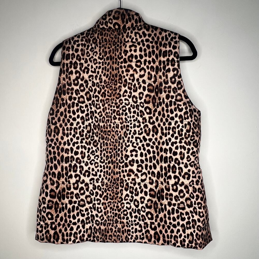 Michael Kors Leopard Puffer Vest Size M - Picture 5 of 8